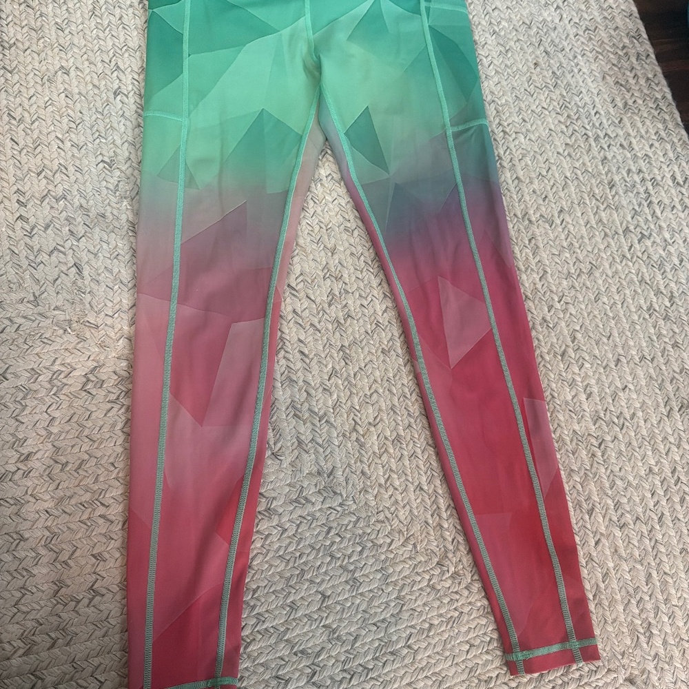 Pink and Green CVG Leggings